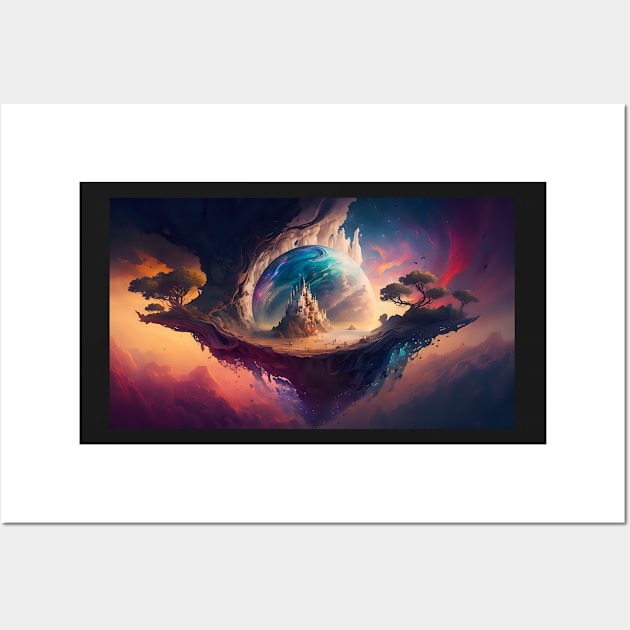 The Castle in the Sky Wall Art by GozuDesigns